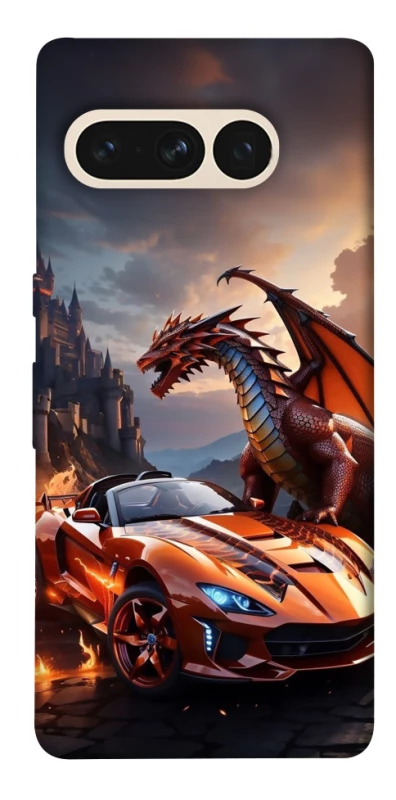Чохол на Google Pixel 7 Pro Сar and dragon фото 1 з 1