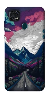 Чехол на ZTE Blade 20 Smart Нарисованные горы фото 1 из 1