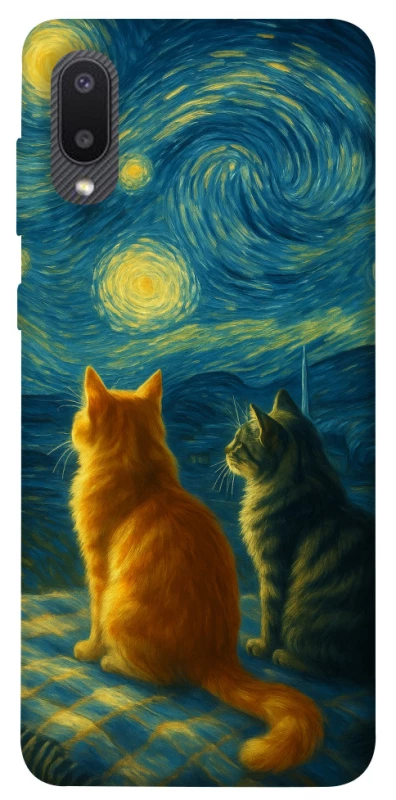 Чохол на Samsung Galaxy A02 Cats under the stars фото 1 з 1