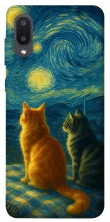 Чехол на Samsung Galaxy A02 Cats under the stars фото 1 из 1