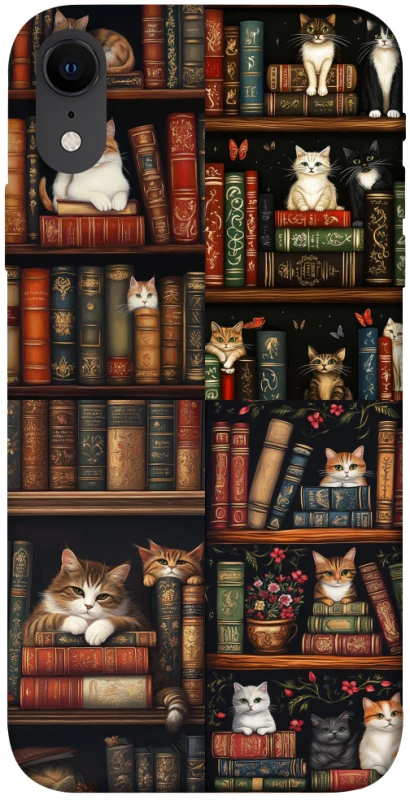 Чехол на Apple iPhone XR (6.1") Cats & Books фото 1 из 1