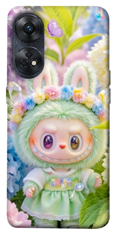 Чохол на Oppo Reno 8T 4G Labubu & Flowers ver.2 фото 1 з 1
