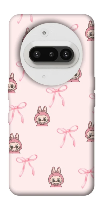 Чехол на Nothing Phone (3a) Pink bows and Labubus фото 1 из 1