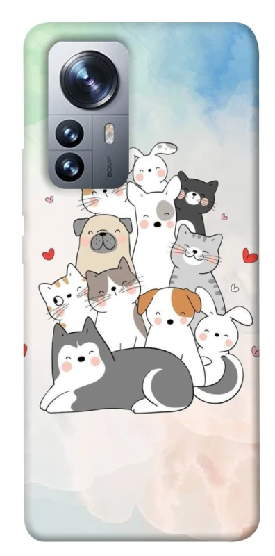 Чехол на Xiaomi 12 / 12X Funny Pets ver.2 фото 1 из 1