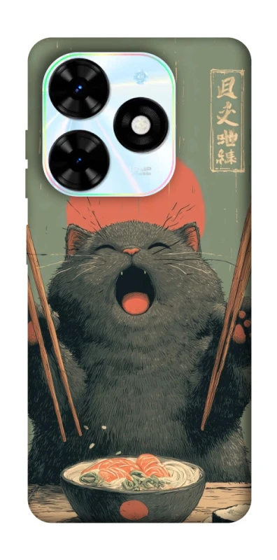 Чехол на TECNO Spark Go 2024 Hungry Cat фото 1 из 1