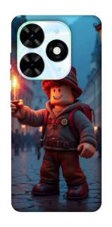 Чехол на TECNO Spark Go 2024 Roblox Fire Logo Blue Flames фото 1 из 1