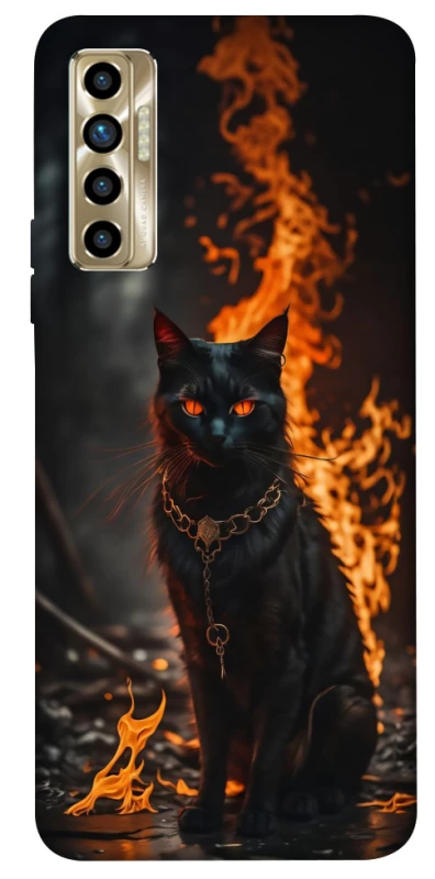 Чохол на TECNO Camon 17P Вогняний кіт фото 1 з 1