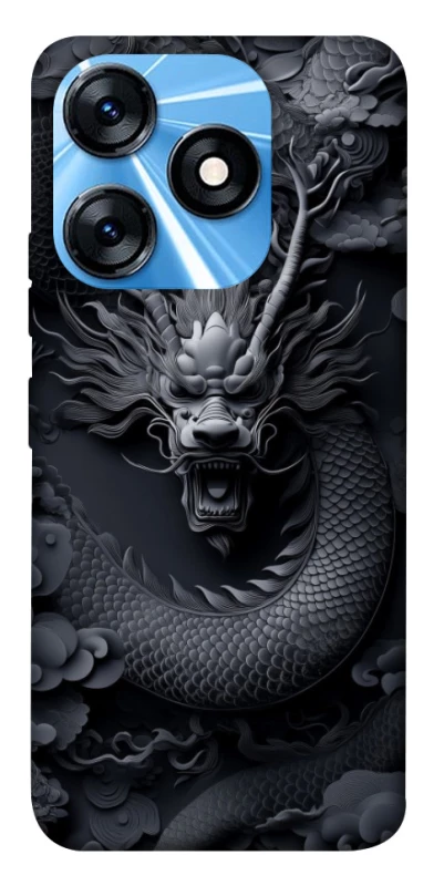 Чехол на TECNO Spark 10 black dragon фото 1 из 1