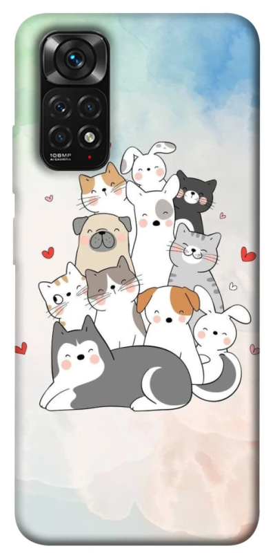 Чохол на Xiaomi Redmi Note 11 (Global) / Note 11S Funny Pets ver.2 фото 1 з 1