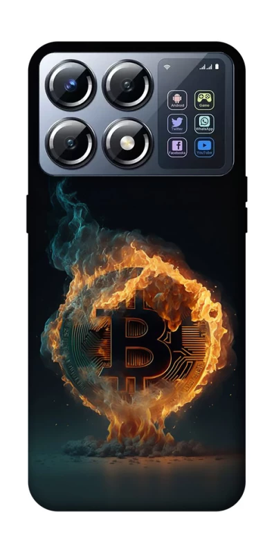 Чохол на Xiaomi POCO X8 Pro Fire Bitcoin фото 1 з 1