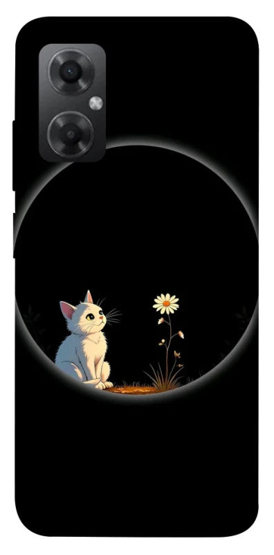 Чехол на Xiaomi Redmi Note 11R Cat and flower фото 1 из 1