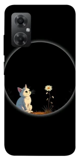 Чехол на Xiaomi Redmi Note 11R Cat and flower фото 1 из 1