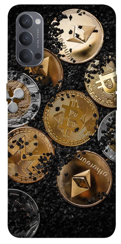 Чохол на Oppo Reno 4 Many coins v2 фото 1 з 1