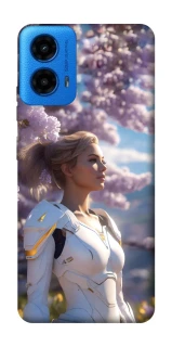 Чехол на Motorola Moto G45 Cyber space girl ver.1 фото 1 из 1