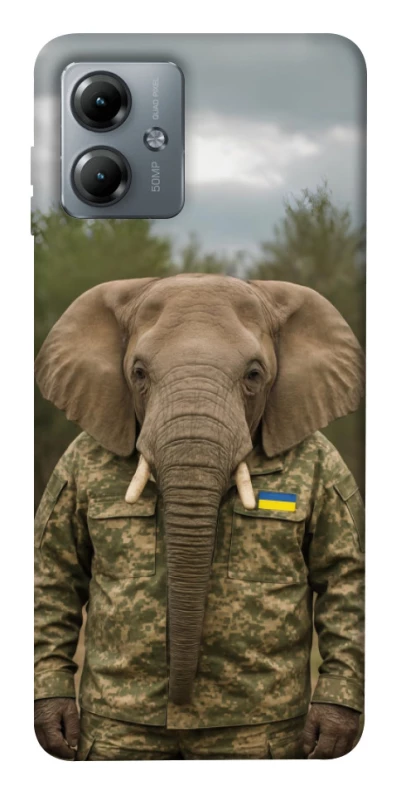 Чохол на Motorola Moto G14 Слон захисник фото 1 з 1