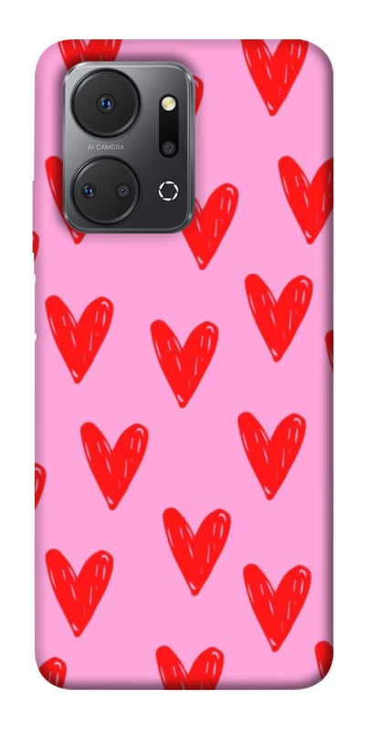 Чохол на Huawei Honor X7a Red hearts 2 фото 1 з 1