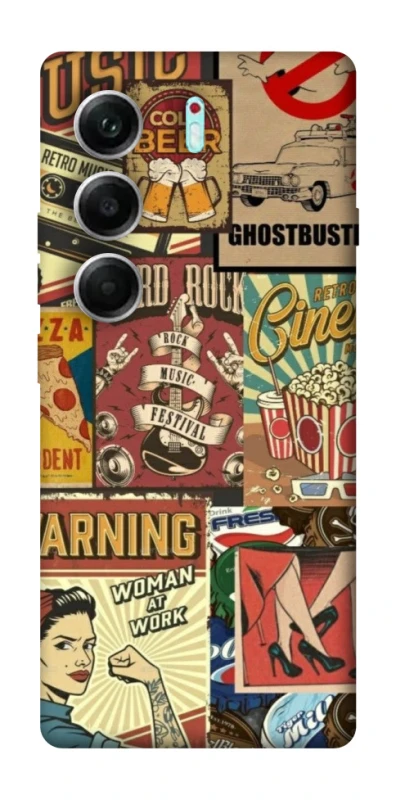 Чохол на Tecno Camon 40 Pro 5G Retro collage ver.2 фото 1 з 1