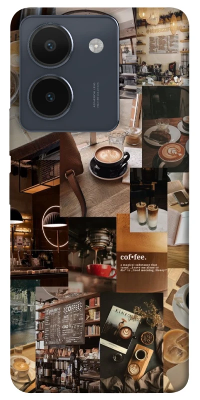 Чохол на Vivo Y36 Coffee collage ver.2 фото 1 з 1