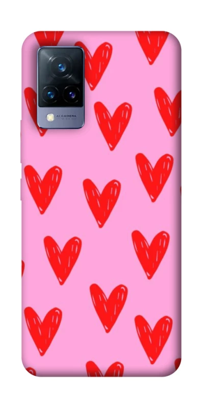 Чехол на Vivo V21 Red hearts 2 фото 1 из 1