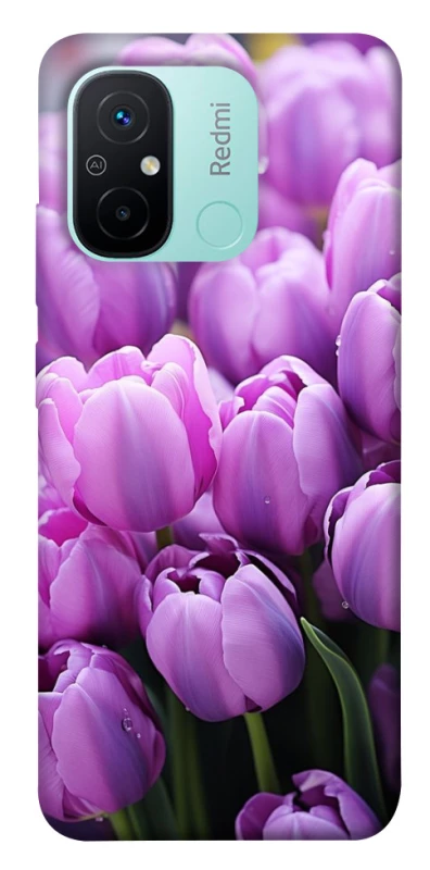 Чехол на Xiaomi Redmi 12C / Poco C55 Фиолетовые тюльпаны фото 1 из 1