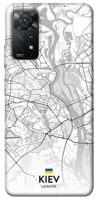 Чехол на Xiaomi Redmi Note 11 Pro 4G/5G Kiev white map фото 1 из 1