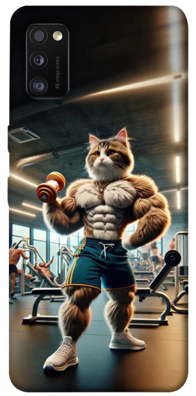 Чехол на Samsung Galaxy A41 Качок кот фото 1 из 1