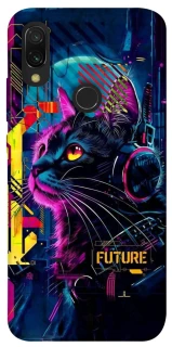 Чохол на Xiaomi Redmi 7 Cyber Cat v2 фото 1 з 1