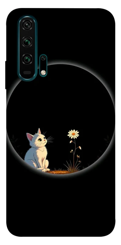 Чехол на Huawei Honor 20 Pro Cat and flower фото 1 из 1