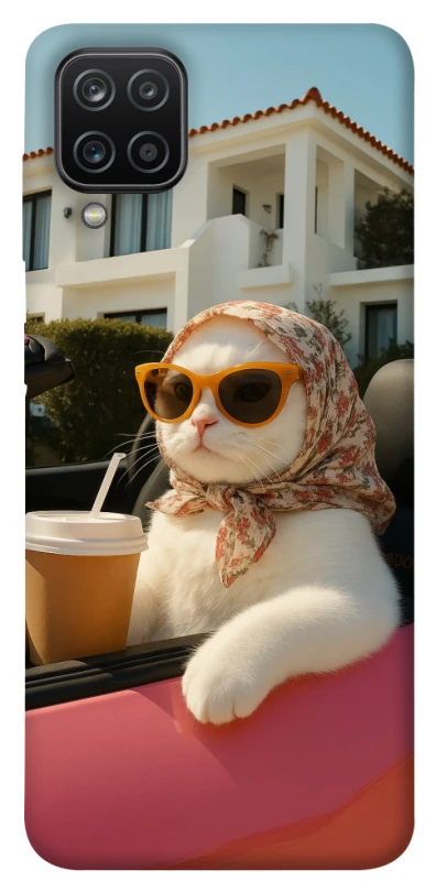 Чехол на Samsung Galaxy A12 Stylish Cat Cruise фото 1 из 1