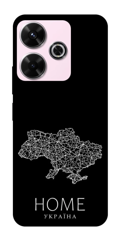 Чохол на Xiaomi Redmi 13 4G Ukraine black map фото 1 з 1