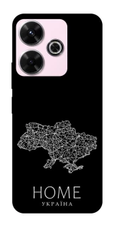 Чохол на Xiaomi Redmi 13 4G Ukraine black map фото 1 з 1