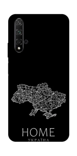 Чехол на Huawei Honor 20 / Nova 5T Ukraine black map фото 1 из 1