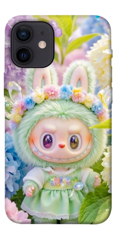 Чохол на Apple iPhone 12 mini (5.4") Labubu & Flowers ver.2 фото 1 з 1