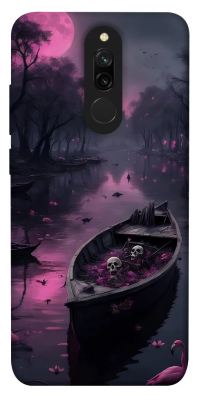 Чохол на Xiaomi Redmi 8 Boat and flamingo фото 1 з 1