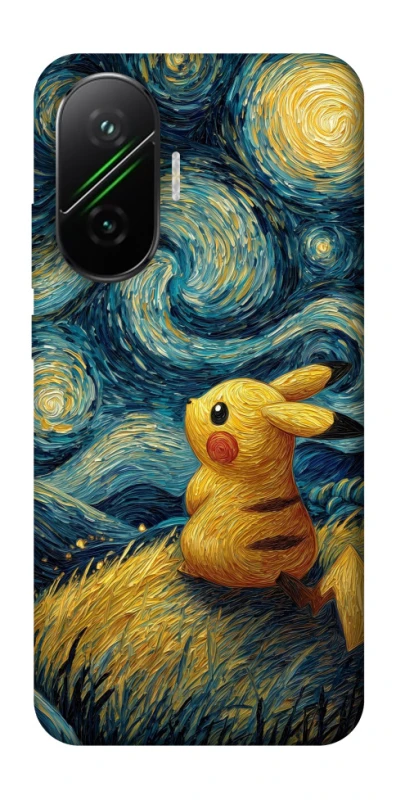 Чехол на Xiaomi Poco F7 Pikachu and Van Gogh фото 1 из 1