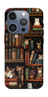 Чехол на Apple iPhone 16 Pro Cats & Books фото 1 из 1