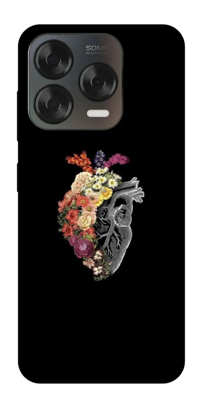 Чохол на ZTE Blade V70 Design Heart with flowers фото 1 з 2