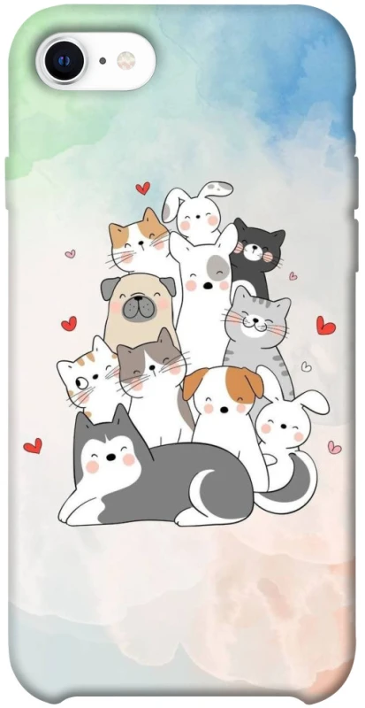 Чохол на Apple iPhone SE (2020) Funny Pets ver.2 фото 1 з 1