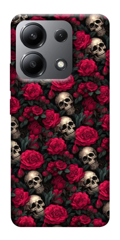 Чехол на Xiaomi Redmi Note 13 4G Черепа и розы фото 1 из 1
