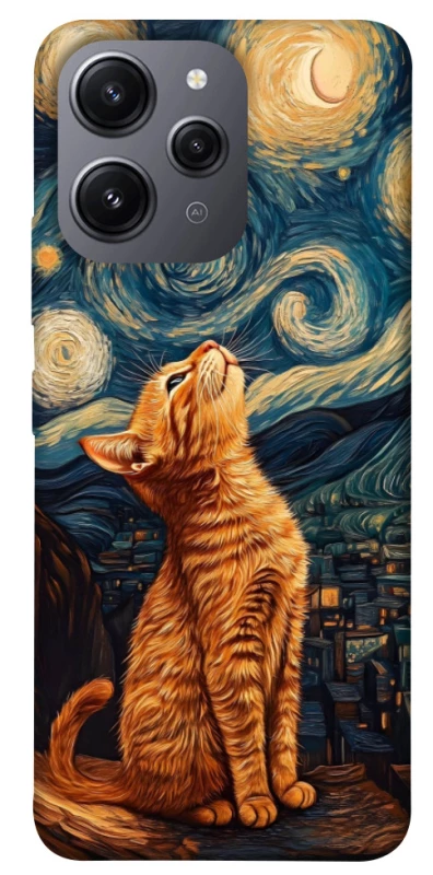 Чохол на Xiaomi Redmi 12 van gogh cat фото 1 з 1