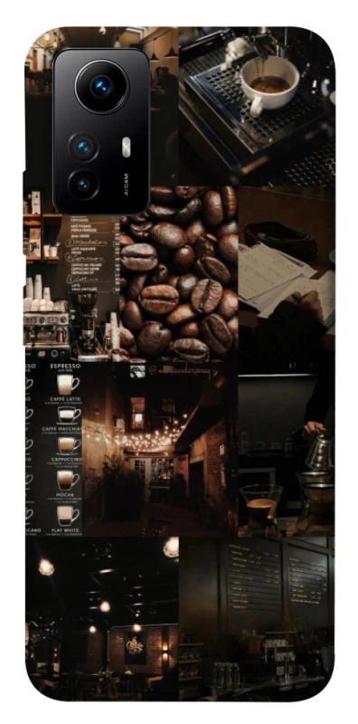 Чохол на Xiaomi Redmi Note 12S Coffee collage ver.1 фото 1 з 1