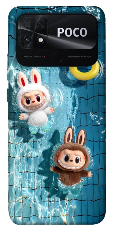 Чехол на Xiaomi Poco C40 Labubu in the pool фото 1 из 1