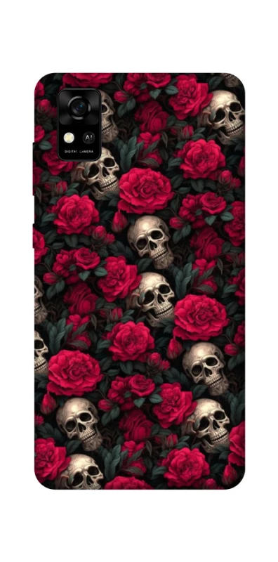 Чехол на ZTE Blade A31 Черепа и розы фото 1 из 1