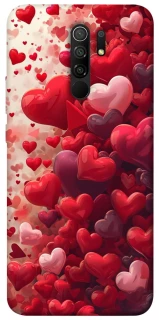 Чохол на Xiaomi Redmi 9 Many hearts фото 1 з 1