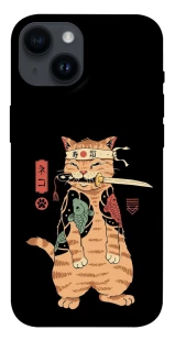 Чохол на Apple iPhone 14 (6.1") Кіт-самурай фото 1 з 1