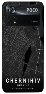 Чохол на Xiaomi Poco X4 Pro 5G Chernihiv map фото 1 з 1