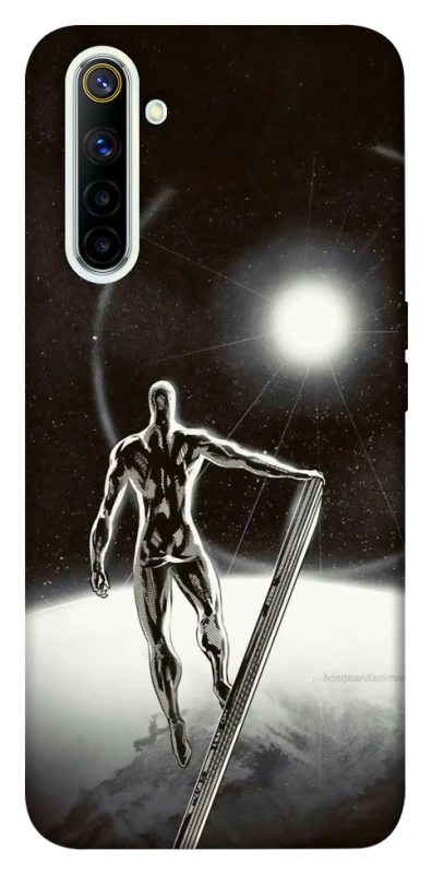 Чехол на Realme 6 Серебряный сёрфер фото 1 из 1