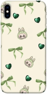 Чехол на Apple iPhone X (5.8") Labubu Green Heart фото 1 из 1