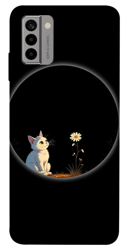 Чехол на Nokia G22 Cat and flower фото 1 из 1