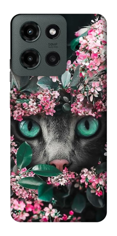 Чохол на Motorola Moto G Power (2025) Кіт в квітах фото 1 з 1